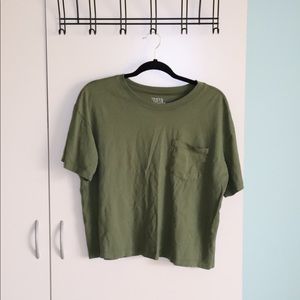 Large Time and Tru green pocket t-shirt